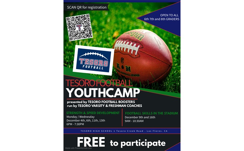 Free Tesoro Football Camp